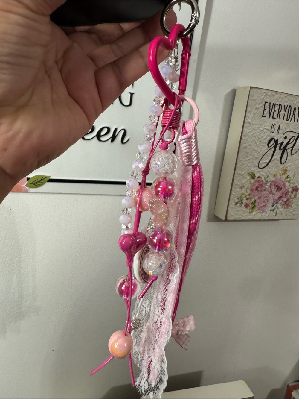 Pink Phone/Key/Bag Chain #P1128 - Picture 11 of 12